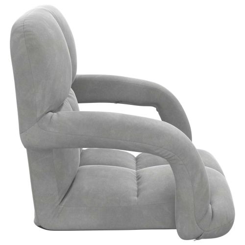 Подово кресло Светлосиво 58 x 62 x 58 см Кадифе