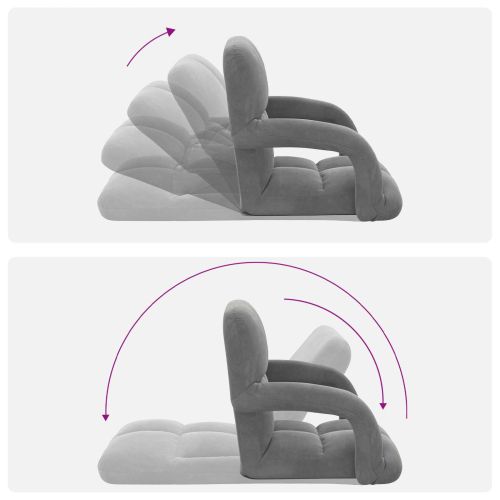 Подово кресло Тъмен сив 58 x 62 x 58 см Кадифе