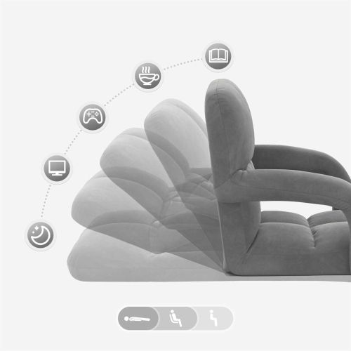 Подово кресло Тъмен сив 58 x 62 x 58 см Кадифе