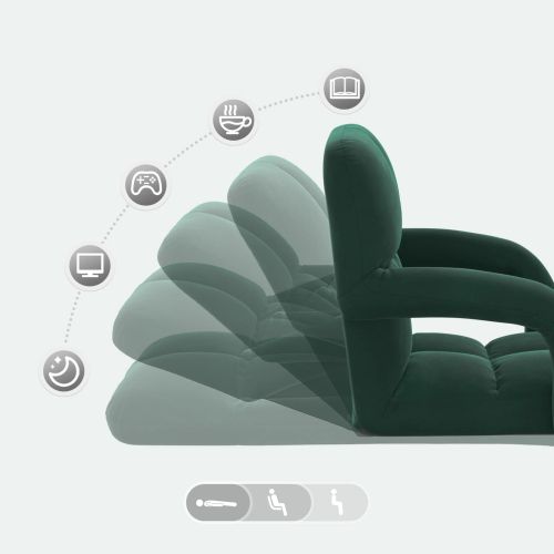 Подово кресло Тъмен зелен 58 x 62 x 58 см Кадифе