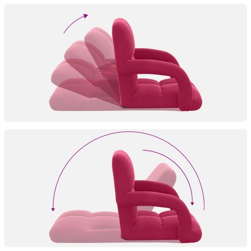 Подово кресло Виненочервен 58 x 62 x 58 см Кадифе