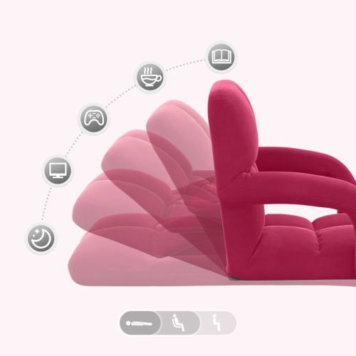 Подово кресло Виненочервен 58 x 62 x 58 см Кадифе