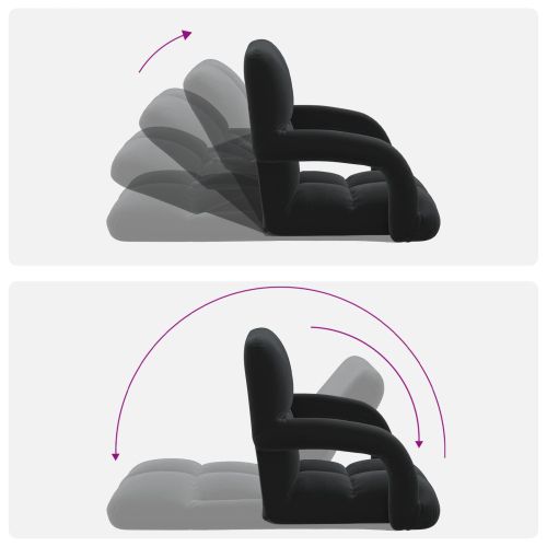 Подово кресло Черен 58 x 62 x 58 см Кадифе