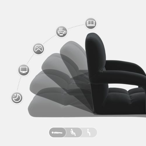 Подово кресло Черен 58 x 62 x 58 см Кадифе