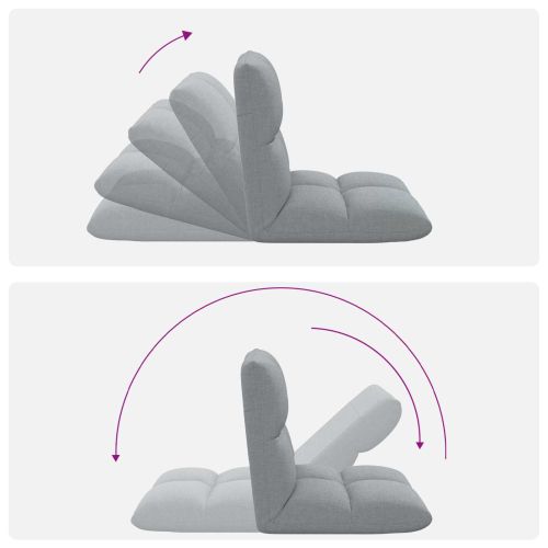 Подово кресло Светлосиво 50 x 61 x 57 см текстил