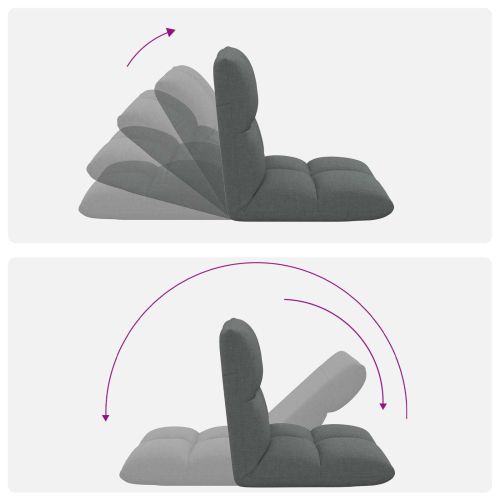Подово кресло Тъмен сив 50 x 61 x 57 см текстил