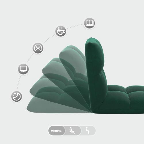 Подово кресло Тъмен зелен 50 x 61 x 57 см Кадифе