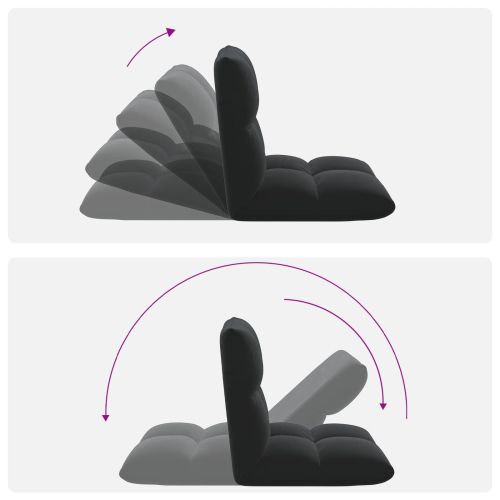 Подово кресло Черен 50 x 61 x 57 см Кадифе