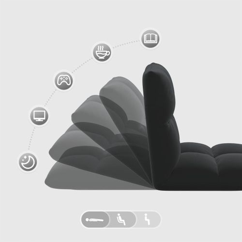 Подово кресло Черен 50 x 61 x 57 см Кадифе