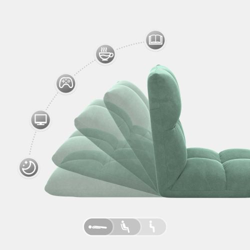 Подово кресло Морско зелено 50 x 61 x 57 см Кадифе