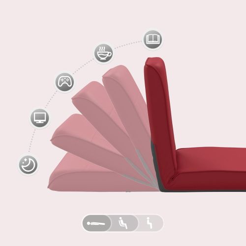 Подово кресло Виненочервен 50 x 73 x 60 см Изкуствена