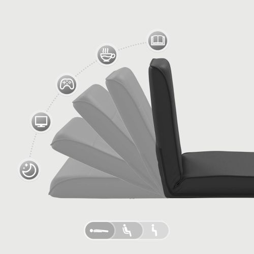 Подово кресло Черен 50 x 73 x 60 см Изкуствена