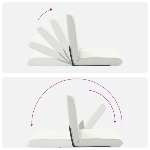 Подово кресло Бял 50 x 73 x 60 см Изкуствена