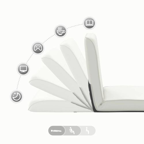 Подово кресло Бял 50 x 73 x 60 см Изкуствена