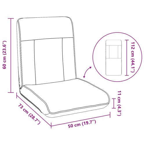 Подово кресло Бял 50 x 73 x 60 см Изкуствена