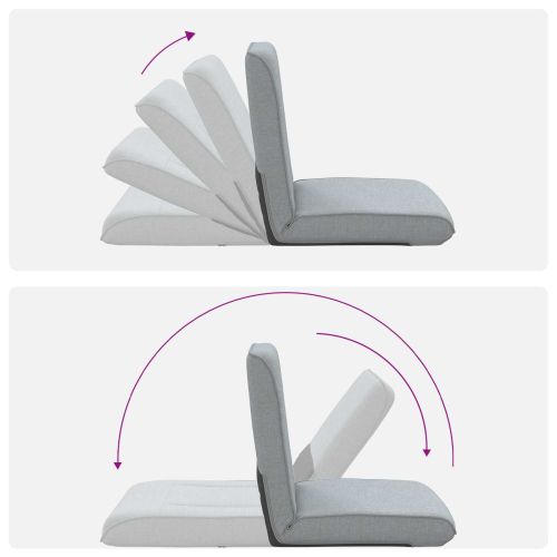 Подово кресло Светлосиво 50 x 73 x 60 см текстил