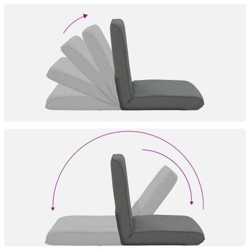 Подово кресло Тъмен сив 50 x 73 x 60 см текстил