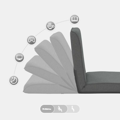 Подово кресло Тъмен сив 50 x 73 x 60 см текстил