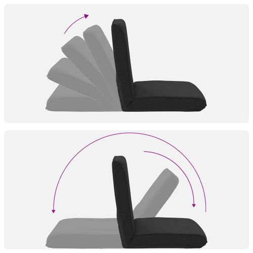 Подово кресло Черен 50 x 73 x 60 см текстил
