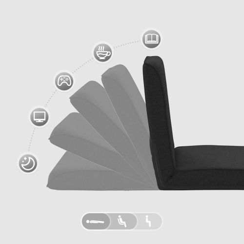 Подово кресло Черен 50 x 73 x 60 см текстил