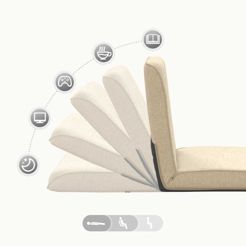 Подово кресло Крем 50 x 73 x 60 см текстил