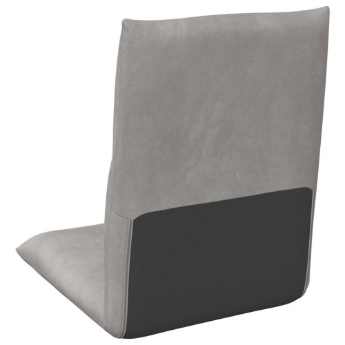 Подово кресло Светлосиво 46 x 50 x 61 см Кадифе