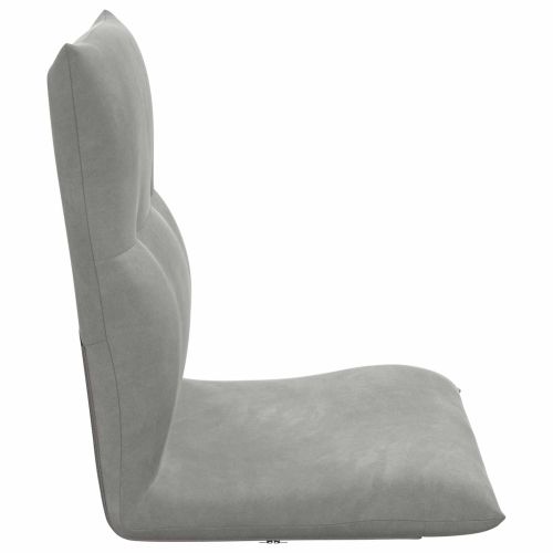 Подово кресло Светлосиво 46 x 50 x 61 см Кадифе