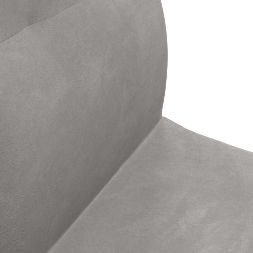 Подово кресло Светлосиво 46 x 50 x 61 см Кадифе