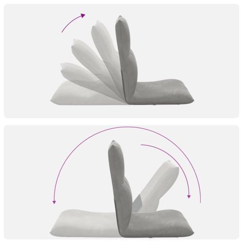 Подово кресло Светлосиво 46 x 50 x 61 см Кадифе