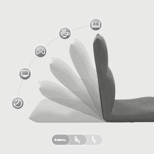 Подово кресло Тъмен сив 46 x 50 x 61 см Кадифе