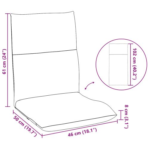 Подово кресло Тъмен сив 46 x 50 x 61 см Кадифе