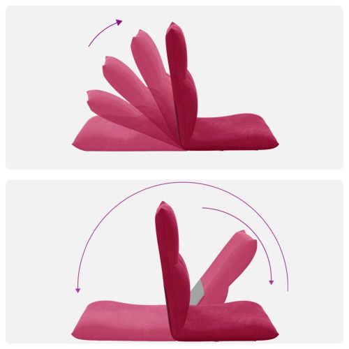 Подово кресло Виненочервен 46 x 50 x 61 см Кадифе