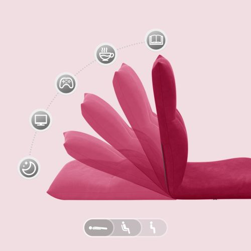 Подово кресло Виненочервен 46 x 50 x 61 см Кадифе