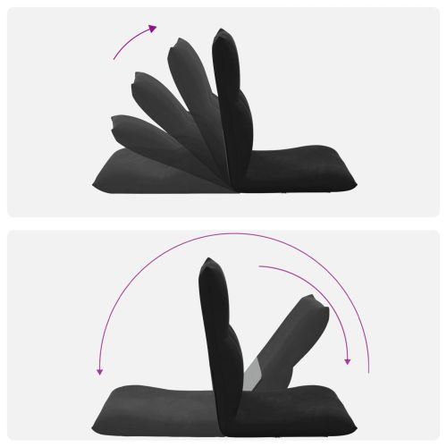 Подово кресло Черен 46 x 50 x 61 см Кадифе