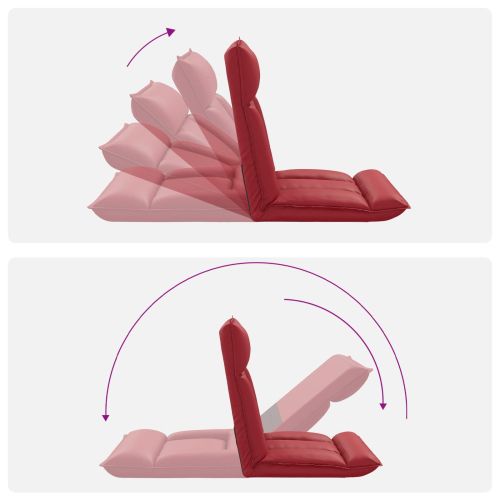 Подово кресло Виненочервен 55 x 61 x 70 см Изкуствена
