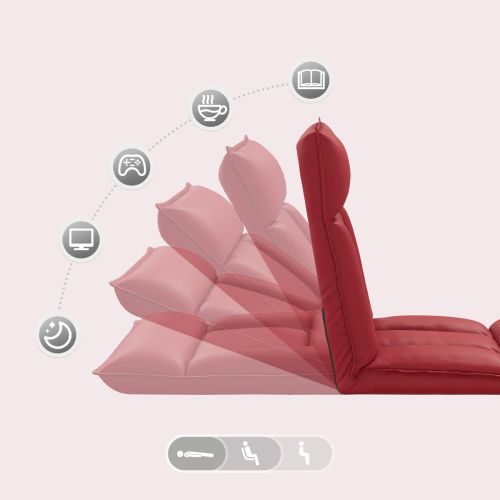 Подово кресло Виненочервен 55 x 61 x 70 см Изкуствена