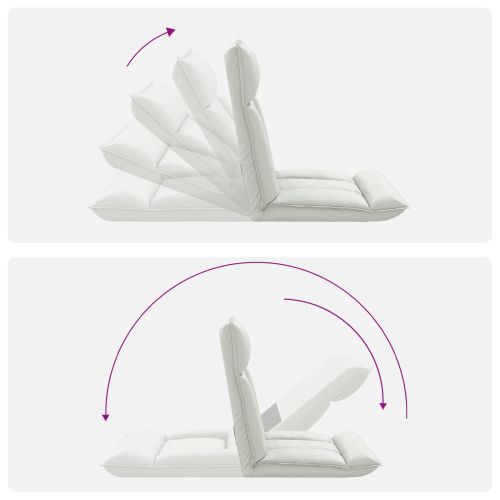 Подово кресло Бял 55 x 61 x 70 см Изкуствена