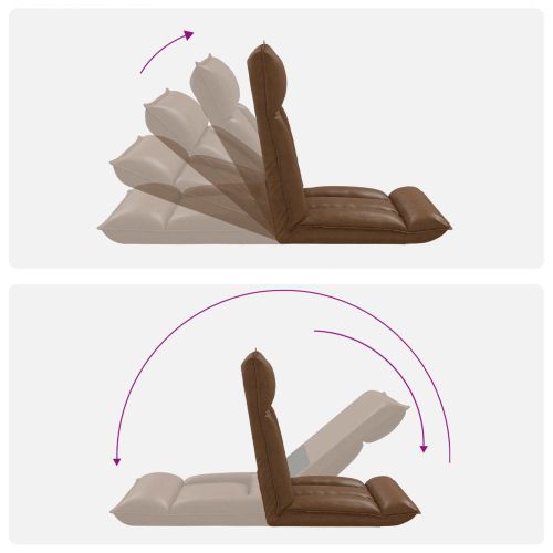 Подово кресло Кафяво 55 x 61 x 70 см текстил