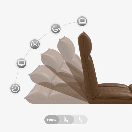 Подово кресло Кафяво 55 x 61 x 70 см текстил