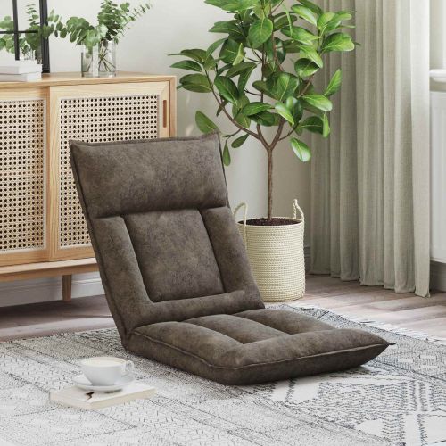 Подово кресло Тъмен сив 55 x 61 x 70 см текстил