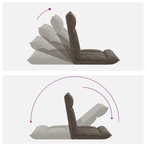 Подово кресло Тъмен сив 55 x 61 x 70 см текстил