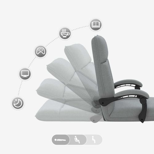 Подово кресло Светлосиво 66 x 66 x 80 см текстил