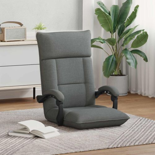 Подово кресло Тъмен сив 66 x 66 x 80 см текстил