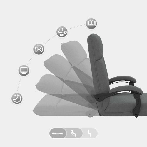 Подово кресло Тъмен сив 66 x 66 x 80 см текстил