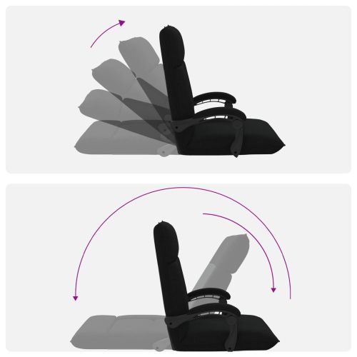 Подово кресло Черен 66 x 66 x 80 см текстил