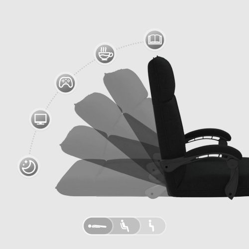 Подово кресло Черен 66 x 66 x 80 см текстил