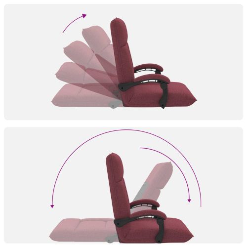 Подово кресло Виненочервен 66 x 66 x 80 см текстил