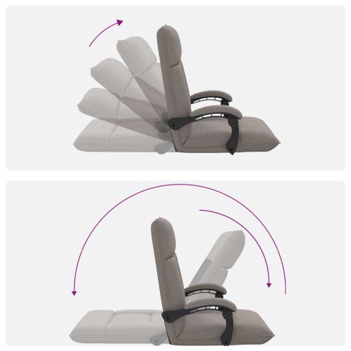 Подово кресло Таупе 66 x 66 x 80 см текстил