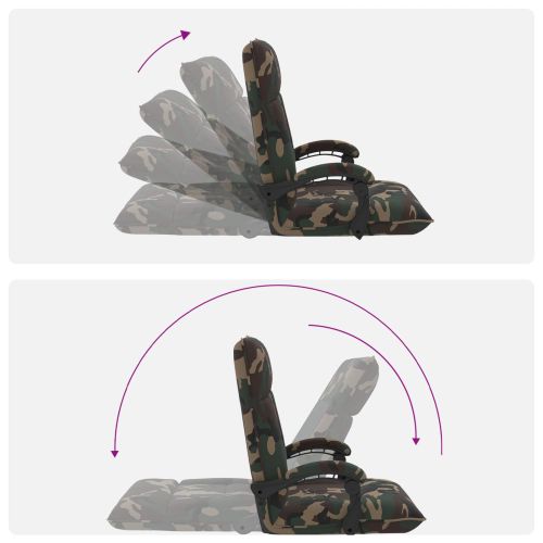 Подово кресло Военнозелено 66 x 66 x 80 см текстил