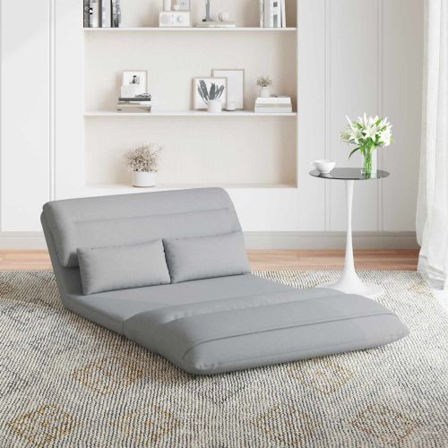 Подово кресло Светлосиво 110 x 82 x 55 см текстил